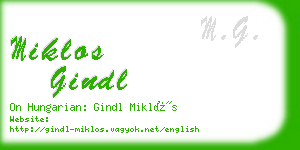 miklos gindl business card